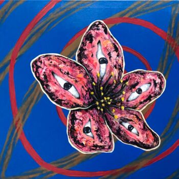 Ζωγραφική με τίτλο "Hanami" από Jean Ohm, Αυθεντικά έργα τέχνης, Λάδι Τοποθετήθηκε στο Ξύλινο φορείο σκελετό