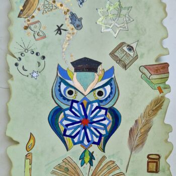 Painting titled "Wisdom (Watercolors…" by Evgeniya Ersoy, Original Artwork, Watercolor