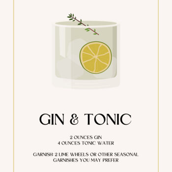 Digital Arts titled "Gin and Tonic: Mini…" by Chun Yu Guan, Original Artwork, AI generated image Mounted on Wood Panel