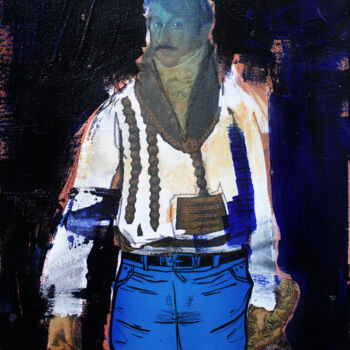 Malerei mit dem Titel "Cross-section throu…" von Miloš Hronec, Original-Kunstwerk, Acryl