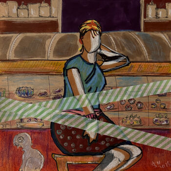 Collages titulada "◐ 3IO3 / PRE-TRANSA…" por Leni Smoragdova, Obra de arte original, Collages