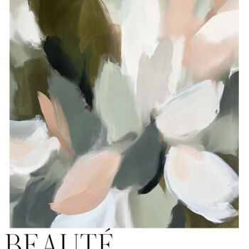 Arts numériques intitulée "Abstract Nature: Gr…" par Chun Yu Guan, Œuvre d'art originale, Image générée par l'IA Monté sur P…