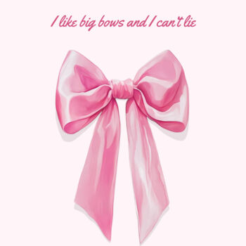 Arts numériques intitulée "Big Pink Bow: I lik…" par Chun Yu Guan, Œuvre d'art originale, Image générée par l'IA Monté sur P…