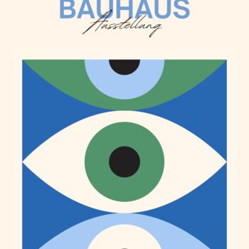 Arts numériques intitulée "Bauhaus Eye Abstrac…" par Chun Yu Guan, Œuvre d'art originale, Image générée par l'IA Monté sur P…