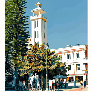 "Concepción, Chile:…" başlıklı Dijital Sanat 春宇 关 tarafından, Orijinal sanat, AI tarafından oluşturulan görüntü Ahşap panel…