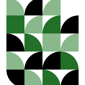 Arts numériques intitulée "Abstract Green and…" par Chun Yu Guan, Œuvre d'art originale, Image générée par l'IA Monté sur Pa…