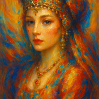"Sultana of Light –…" başlıklı Dijital Sanat Giuseppe Cristadoro tarafından, Orijinal sanat, AI tarafından oluşturulan görün…