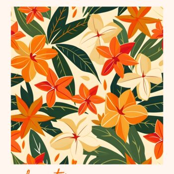 Arts numériques intitulée "Santiago Flower Mar…" par Chun Yu Guan, Œuvre d'art originale, Image générée par l'IA Monté sur P…