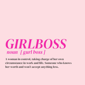 Arts numériques intitulée "Girl Boss Definitio…" par Chun Yu Guan, Œuvre d'art originale, Image générée par l'IA Monté sur P…