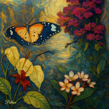 Printmaking titled "Crimson Crown Rever…" by Patrick John Bennett (Patrice), Original Artwork, Digital Photography