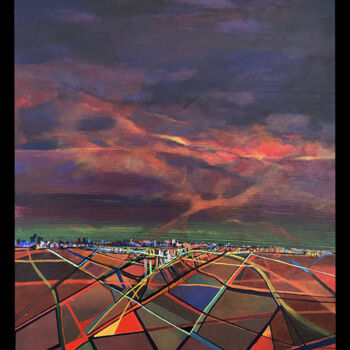 Peinture intitulée "EXTRACITY 3" par Edcha, Œuvre d'art originale, Acrylique Monté sur Châssis en bois