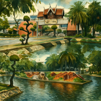 Printmaking titled "Garden Sanctuary wi…" by Patrick John Bennett (Patrice), Original Artwork, Digital Photography