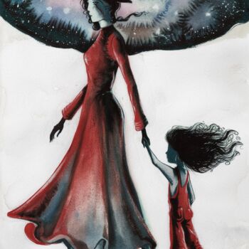 Digital Arts titled "les souis de la mama" by Dinem, Original Artwork, AI generated image