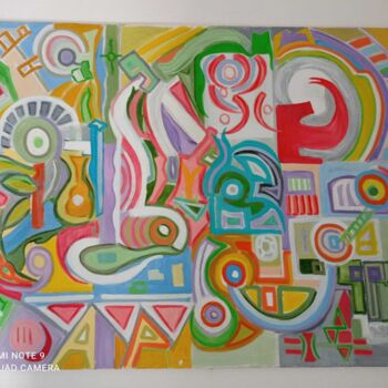 Peinture intitulée "Tijuana" par Christian Vernier, Œuvre d'art originale, Huile