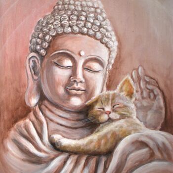 "Amore di Budda" başlıklı Tablo Elena Dunaeva tarafından, Orijinal sanat, Akrilik Diğer sert panel üzerine monte edilmiş