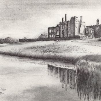 "Riverside Castle" başlıklı Baskıresim Mona.B tarafından, Orijinal sanat, Mürekkep