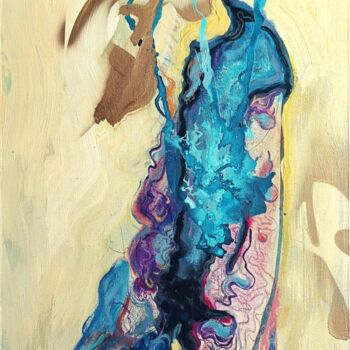 Peinture intitulée "Clock" par Artem Katalkin, Œuvre d'art originale, Acrylique Monté sur Châssis en bois