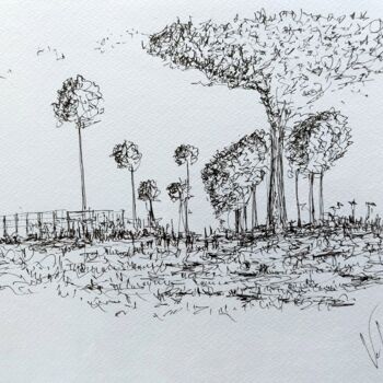 "Légère" başlıklı Resim Orlane Grelet tarafından, Orijinal sanat, Mürekkep