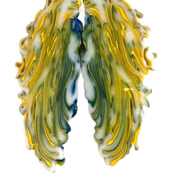 Sculpture titled "Rorschach revisité…" by Audrey Steiner, Original Artwork, Plastic