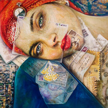 "Diary and Memory" başlıklı Dijital Sanat Fatih Sungurtekin tarafından, Orijinal sanat, Dijital baskı Ahşap Sedye çerçevesi…