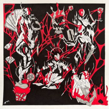 "Youth in Decay – Sc…" başlıklı Resim Nolan Trace tarafından, Orijinal sanat, Işaretleyici