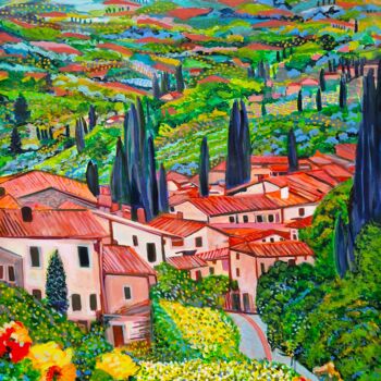 "Landscape of Tuscan…" başlıklı Tablo Alexandra Djokic tarafından, Orijinal sanat, Akrilik