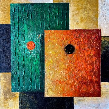 Painting titled "Yin and Yang. Dialo…" by Samiya Rani, Original Artwork, Acrylic Mounted on Wood Stretcher frame