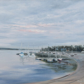 Peinture intitulée ""Яхт-клуб" масло, х…" par Iuliia Gorchakova, Œuvre d'art originale, Huile Monté sur Châssis en bois