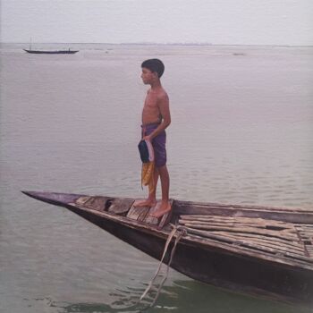 Painting titled "Ripples" by James Earley, Original Artwork, Oil Mounted on Wood Stretcher frame