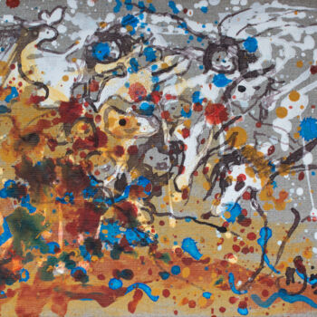 Malarstwo zatytułowany „Verlorene  unter de…” autorstwa Margarita Siebke, Oryginalna praca, Akryl Zamontowany na Drewniana r…