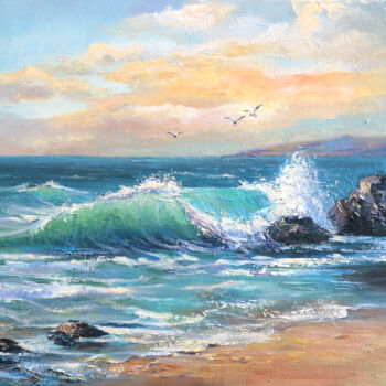 "Seascape. Fresh Bre…" başlıklı Tablo Olga Lomax tarafından, Orijinal sanat, Petrol