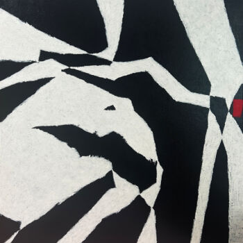 Painting titled "A RED DREAM IN BLAC…" by Hou Soon Ming, Original Artwork, Acrylic