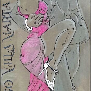 Картина под названием "Milonga VILLA MARTA…" - Dags Vidulejs, Подлинное произведение искусства, Акрил