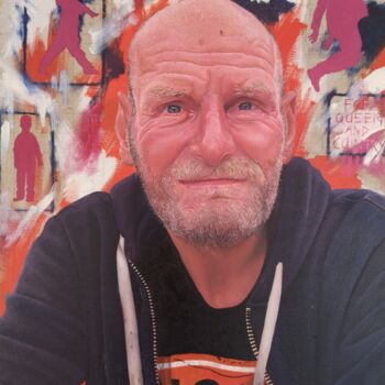 Painting titled "Pat's Window" by James Earley, Original Artwork, Oil Mounted on Wood Stretcher frame