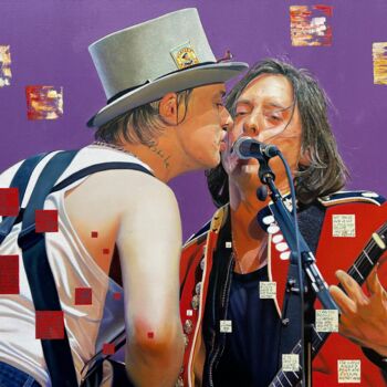 Painting titled "Can't Stand Me Now" by James Earley, Original Artwork, Oil Mounted on Wood Stretcher frame