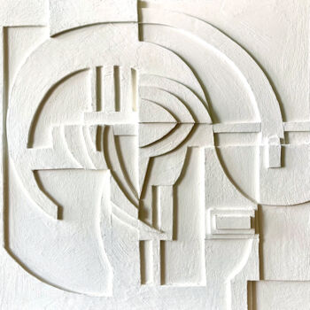 Скульптура под названием "Relief wall panel i…" - Sasha Tovstik, Подлинное произведение искусства, Акрил