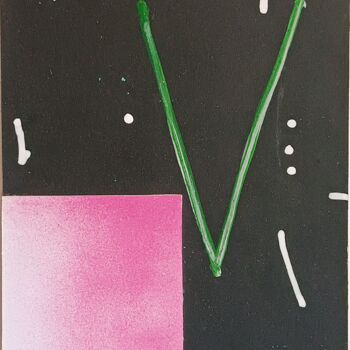 Rysunek zatytułowany „Big V” autorstwa Dusan Stosic, Oryginalna praca, Akryl Zamontowany na Karton