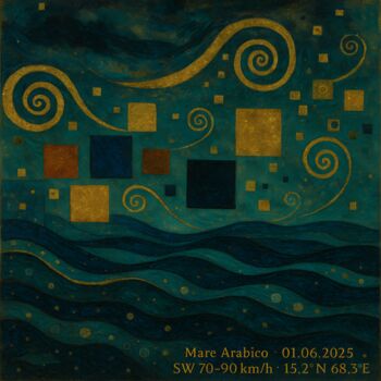 "Monsoni sul Mare Ar…" başlıklı Dijital Sanat Giuseppe Cristadoro tarafından, Orijinal sanat, AI tarafından oluşturulan görü…