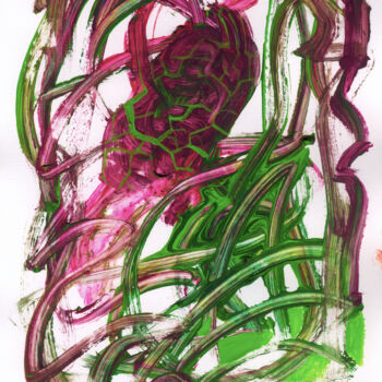 Peinture intitulée "Rübengeflecht." par Götz Wiedenroth, Œuvre d'art originale, Acrylique