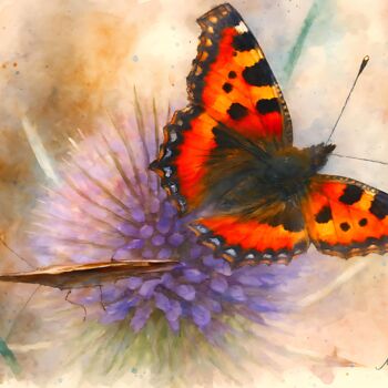 "Butterfly on Bloomi…" başlıklı Dijital Sanat M Alk tarafından, Orijinal sanat, Dijital Resim