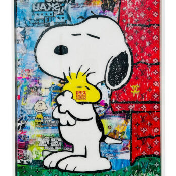 Collagen mit dem Titel "Best Friends Forever" von Adriano Cuencas, Original-Kunstwerk, Digitale Collage Auf Keilrahmen aus H…