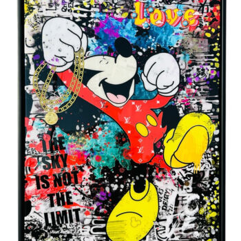 Collages titulada "The Sky is not the…" por Adriano Cuencas, Obra de arte original, Collages Montado en Bastidor de camilla…