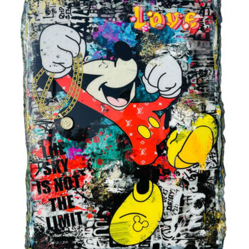 Collages titulada "The Sky is not the…" por Adriano Cuencas, Obra de arte original, Collages Montado en Panel de madera