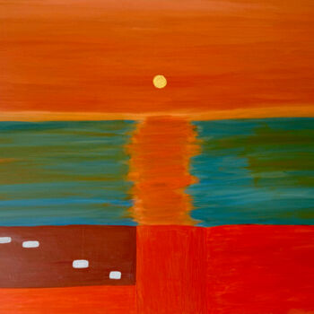 Painting titled "Un matin" by Violette Guardia Decoin, Original Artwork, Acrylic Mounted on Wood Stretcher frame