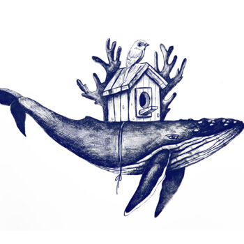 "Tiny Sentinel" başlıklı Baskıresim Evgenia Smirnova tarafından, Orijinal sanat, Dijital baskı