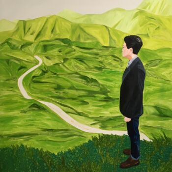 Peinture intitulée "Quand Friedrich con…" par Brice Mantovani, Œuvre d'art originale, Huile Monté sur Châssis en bois