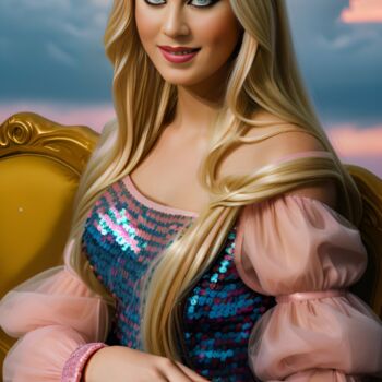 Digital Arts με τίτλο "Monalisa" από Abu Green, Αυθεντικά έργα τέχνης, Εικόνα που δημιουργήθηκε με AI