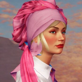 Digital Arts με τίτλο "Model" από Abu Green, Αυθεντικά έργα τέχνης, Εικόνα που δημιουργήθηκε με AI