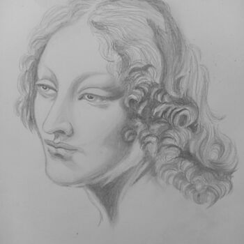 Σχέδιο με τίτλο "Dessin" από Abu Green, Αυθεντικά έργα τέχνης, Μολύβι