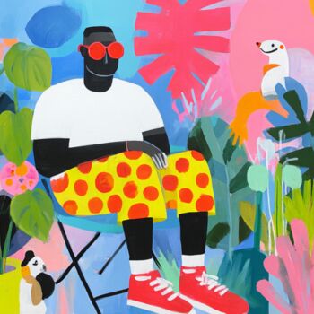 "Modern Jungle Explo…" başlıklı Dijital Sanat Sasha Robinson tarafından, Orijinal sanat, Dijital baskı